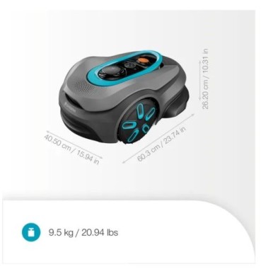Gardena smart SILENO Sense 600 m² Mähroboter: Technologie ohne Begrenzungskabel, Mähen mit KI, 19942-20