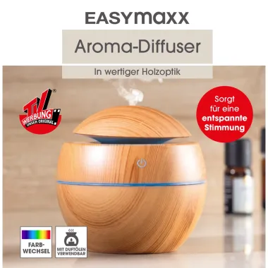 Preview: EASYmaxx Aroma-Diffuser rund mit Licht 3W, 16489
