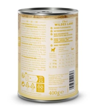 Preview: Wildes Land Puppy Nassfutter Huhn mit Karotte, 400g, WL58224