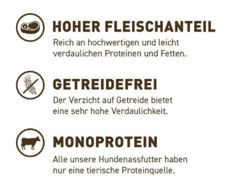 Preview: Wildes Land Nassfutter Rind mit Süßkartoffel, 400g, WL58201