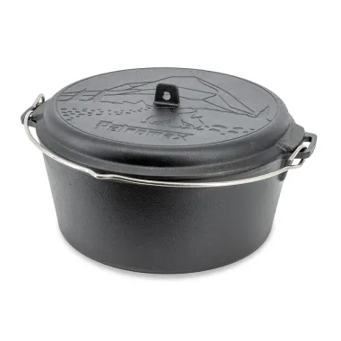 Petromax Dutch Oven Essential Line - Feuertopf mit Deckel, 7.5 Liter, FT9-T-ESSENTIAL
