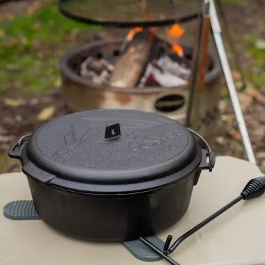 Petromax Dutch Oven Essential Line - Feuertopf mit Deckel, 7.5 Liter, FT9-T-ESSENTIAL