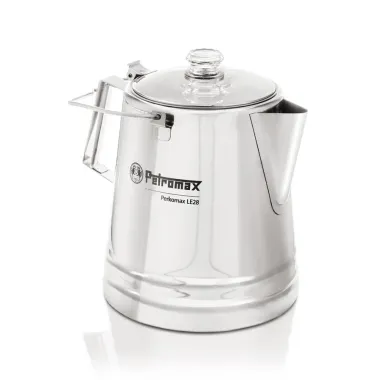 Petromax Perkolator Perkomax - Kaffeekanne für verschiedene Herdarten und offenes Feuer, 1,5 Liter, Edelstahl, per-14-le