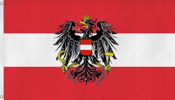 WM Fanartikel Österreich Fahne 150x90cm mit Ösen, 3010300