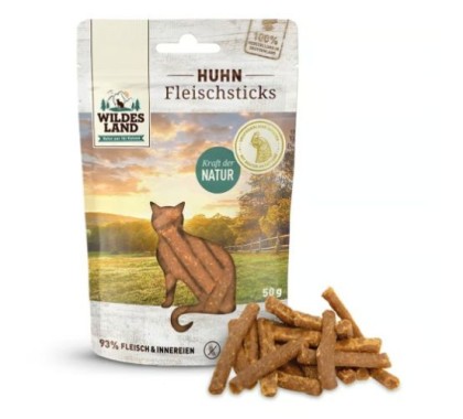 Wildes Land Fleischsticks Huhn 50g, WL513356