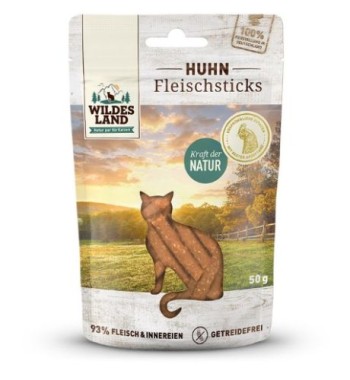 Preview: Wildes Land Fleischsticks Huhn 50g, WL513356