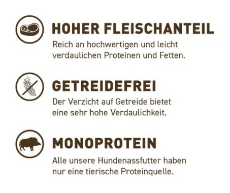 Preview: Wildes Land Nassfutter Wildschwein mit Pastinake, 400g, WL513493