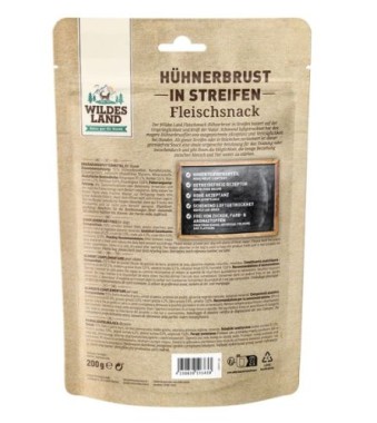 Preview: Wildes Land Hühnerbrust in Streifen, 200g, WL515459