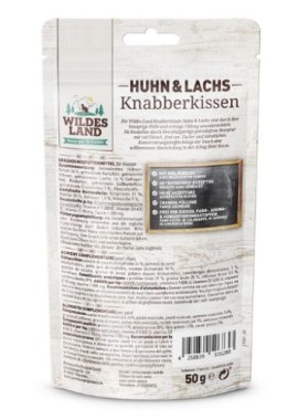 Preview: Wildes Land Knabberkissen Huhn und Lachs, 50g, WL516289