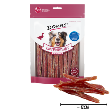 Preview: Dokas Entenbrust in Streifen, 250g, 180316