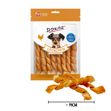 Preview: DOKAS - Löckchen mit Hühnerbrust, 120g, 180453