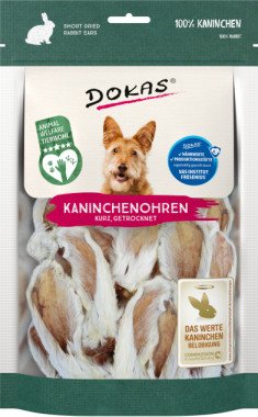 DOKAS Kaninchen-Ohren mit Fell 100 g, 341134