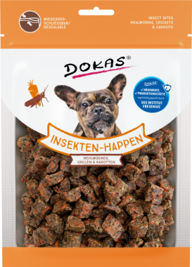 Dokas Insekten-Happen mit Mehlwürmern, Grillen und Karotten, 100 g, 180410