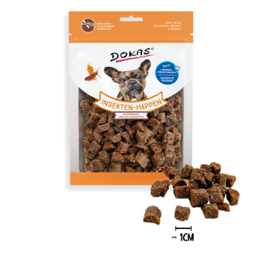 Preview: Dokas Insekten-Happen mit Mehlwürmern, Grillen und Karotten, 100 g, 180410