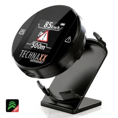 TECHNAXX Verkehrswarner TX-388 mit Blitzer.de – Gefahren- &Geschwindigkeitswarnung, 5429