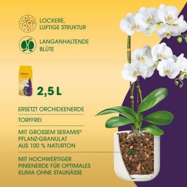 Preview: Seramis Spezial-Substrat für Orchideen, 2,5 l, 730062