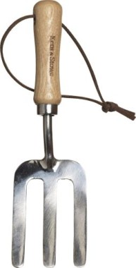 Kent & Stowe Kinder-Handgabel – leichte Blumengabel für Kinder aus Edelstahl, aus Eschenholz, Länge: 19,7 cm, 734886