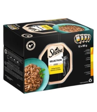 Sheba Nassfutter Selection Geflügel Variation in Sauce, 12 x 85 g, 295663