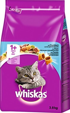 Whiskas Katzenfutter trocken, 3.8Kg, Thunfisch, 1+, 325944