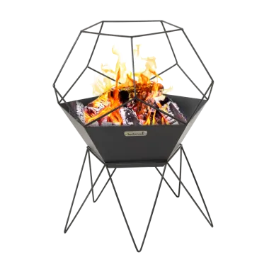 Barbecook Feuerkorb Jura, schwarz, 42.5x42.5x70cm, Stahl, BC-WOO-6013