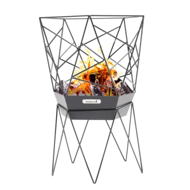 Barbecook Feuerschale Sierra 45x45x71cm, Stahlblech, schwarz, BC-WOO-6015