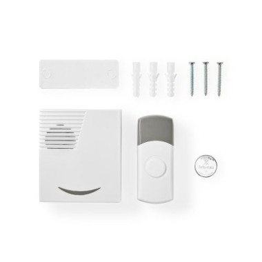 Nedis Drahtloses Türklingel Set, 3V DC, Signalreichweite 100m, IP44, 36 Melodien, 6289401