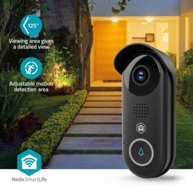 Nedis SmartLife Video-Türsprechanlage, Full HD, IP54, Bewegungssensor, Nachtsicht, 8084451