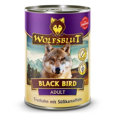 Wolfsblut Adult, Black Bird, Nassfutter, Truthahn mit Süßkartoffel, 395g, WB783410