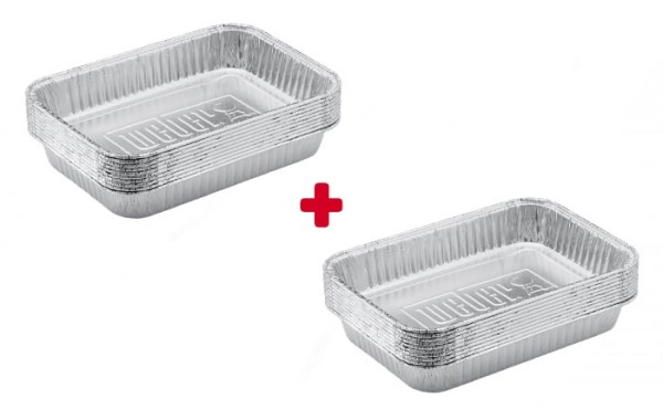 2x 6415 Weber Alu-Tropfschalen klein 6415 ( 2 x 10 Stk) SET