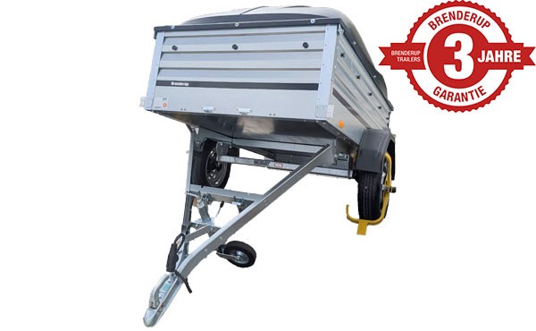 Preview: PKW-Anhänger 1205SXLUB750 Set hohe Bordwände, Deckel schwarz  39020