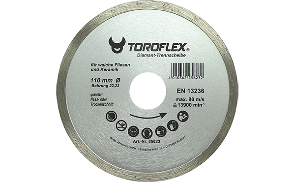 Toro-Flex Diamant-Trennscheibe Fliesen Weich 25623
