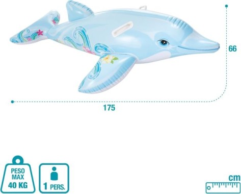 Preview: Intex Aufblasbarer vDelfin, Vinyl, 175 x 66 cm, I03400500