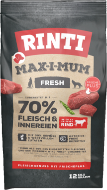 RINTI MAX-I-MUM Trockenfutter Rind, für ausgewachsene Hunde, 12kg, 180818