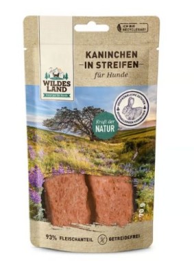Wildes Land Fleischsnack Kaninchenfleisch in Streifen, 70 g, WL476317