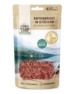 Wildes Land Fleischsnack Entenbrust in Stücken, 70 g, WL476331