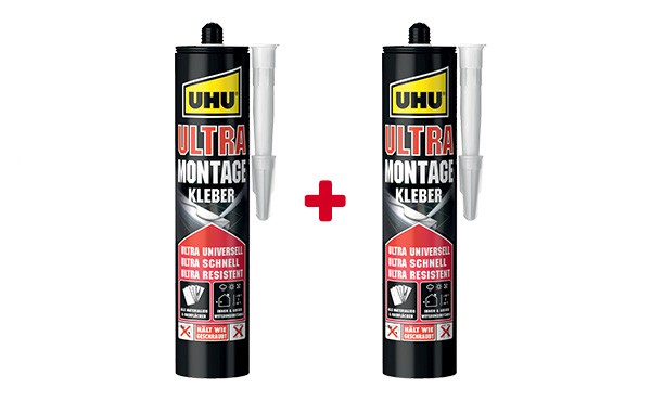 UHU Ultra Montagekleber, 2 Stück, 440g, 46425