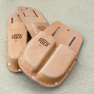 Preview: FELCO Doppel-Etui Nr. 921, Tasche für Zwei Gartenscheren, aus Echtleder, 921