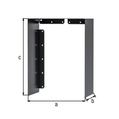 Preview: Alberts Vogelhäuschen U-Schutzdach, DIY Montage, zum aufhängen oder hinstellen, 130 x 120 x 100 mm, Matt Schwarz, 355265