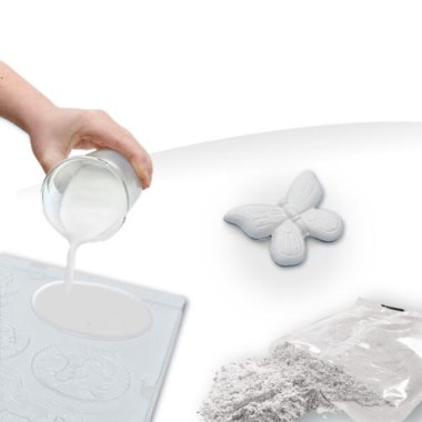 Preview: SES Creative Gießen und anmalen – Glitzerschmetterlinge, 01131