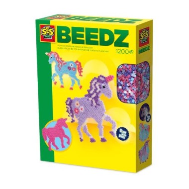 SES Creative Bügelperlen-Set Einhorn, Glow in the Dark, 06115