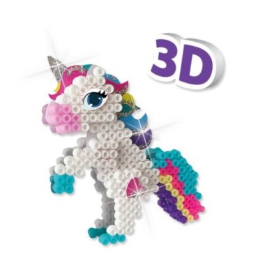 Preview: SES Creative Beedz Bügelperlen Set - Einhörner 3D, 06263