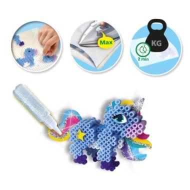 SES Creative Beedz Bügelperlen Set - Einhörner 3D, 06263