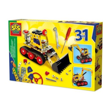 SES Creative Creator Metall-Bausatz – Baufahrzeuge 3 in 1, 14269