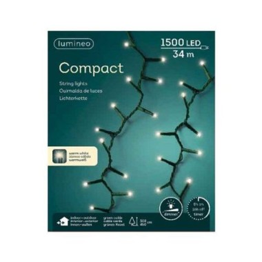 Lumineo LED Rice Compact Lights Outdoor 34m, 1500 LEDs, grün/warmweiß, 495342