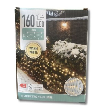 Koopman LED Lichternetz, 3x1,5m, 320 LEDs, Warmweiß, Indoor & Outdoor, AX8401310
