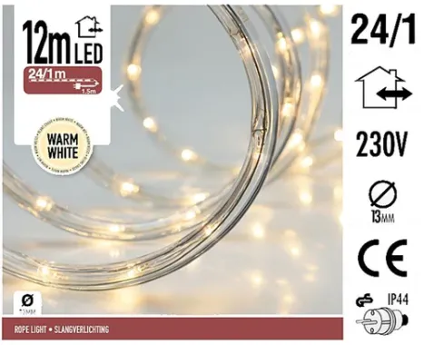 Koopman LED Lichtschlauch, 12m, warmweiß, XX8115120