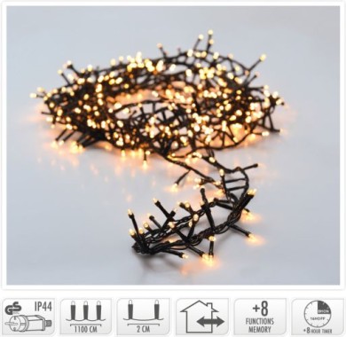 Preview: koopman Clusterlichterkette 560LED, 11m, warmweiß, AX8560310