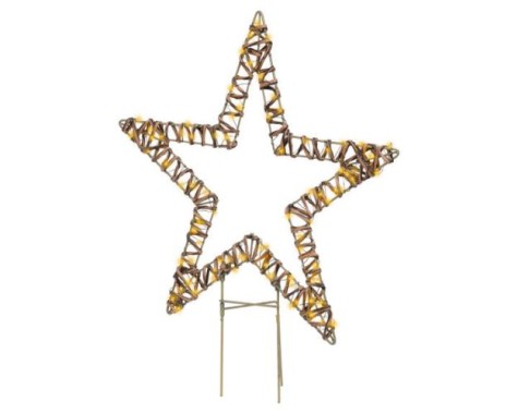 Lumineo Micro LED Stabbeleuchtung LED Stern, W48 H54cm, 100 Lichter, 490591