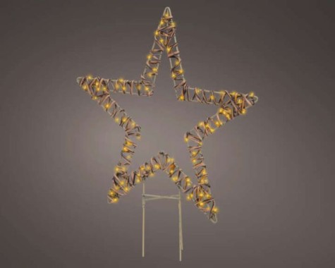 Preview: Lumineo Micro LED Stabbeleuchtung LED Stern, W48 H54cm, 100 Lichter, 490591