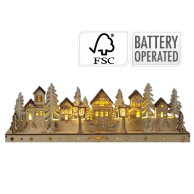 Koopman Holzhaus mit Led 45cm, AX5350380